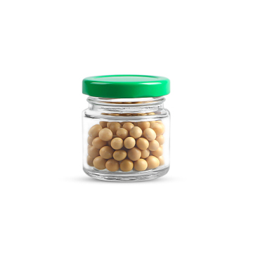 round 50ml glass honey jam jar with lid
