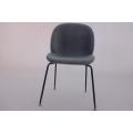 Modern beetle shape chair with black metal