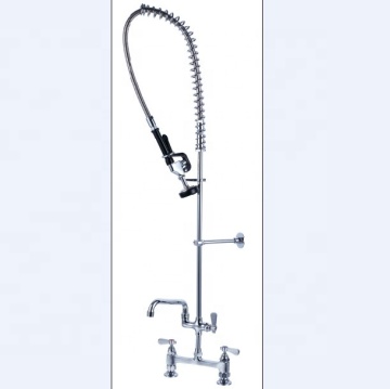 Wall-Mounted Pre-Rinse Unit with Dishwasher and Sink