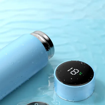 Smart Insulated Cup with Temperature Display, 500ml, Stainless Steel Vacuum Flask