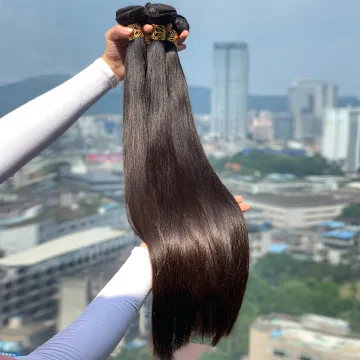 Raw Straight Indian Cuticle Aligned Virgin Human Hair Bundle Cheap Wholesale Natural Human Hair Extension Hair Product Vendor