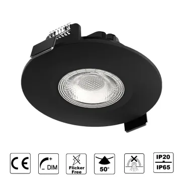 Black bathroom downlights ip65