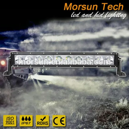 10-30V 9000 Lumen 21.5" 10W 100W Curved Single Row LED Light Bar