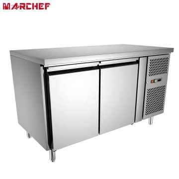Stainless Steel Salad Bar Freezer & Pizza Prep Table