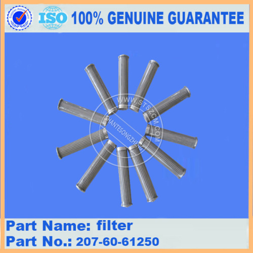 PC450-8 Filtro olio idraulico, filtro 207-60-61250 ricambi per escavatore komatsu