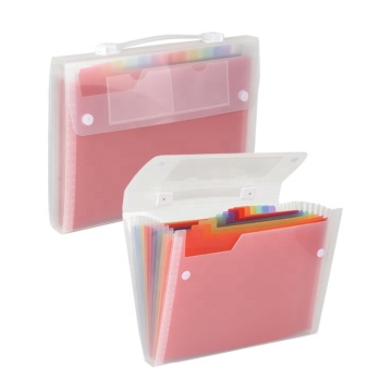 Accordion File Bag Organizer with 12 Sleeves and Soft Rubber Handle