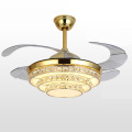 LEDER Ventilatore da soffitto in cristallo con luce