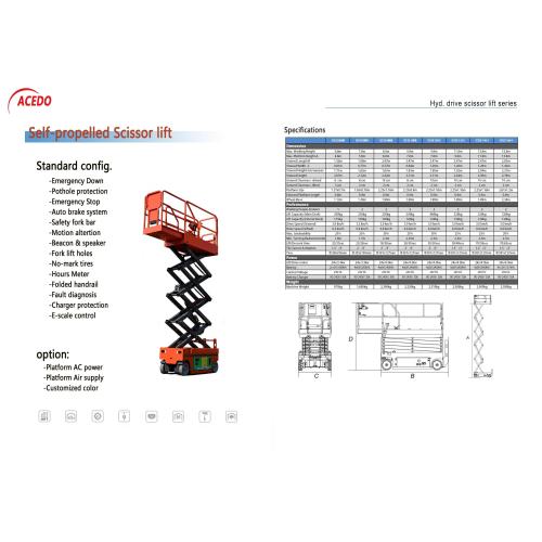 Легкий самостоятельный подъем ножниц для универсальных задач
