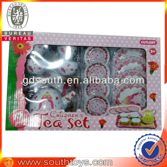 hot sale children tin tea set toy