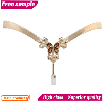 TPU sandal ornaments gold Y shape slippers accessories
