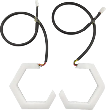3 Inch White Bi-LED Shrouds Projector Decoration Masks Headlight Lens Cover
