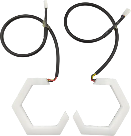 3 Inch White Bi-LED Shrouds Projector Decoration Masks Headlight Lens Cover