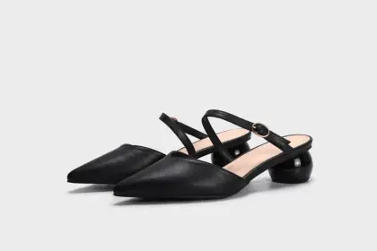 2021 new low cut cusp round heel sandals