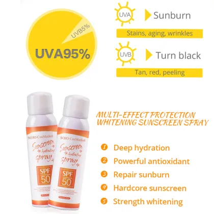 150ml Sunscreen spray lotion spf 50 for body