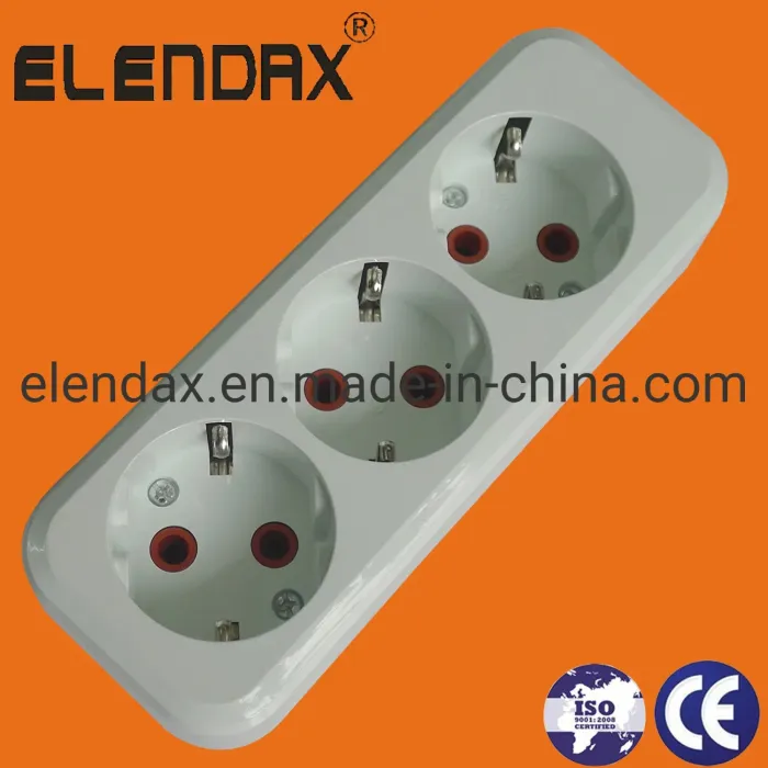 Soket Ekstensi 3 Arah dengan Earth dan Switch (E8003ES)