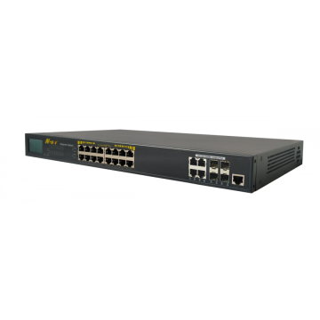 Fast 16 Ports Managed POE Switch With LCD