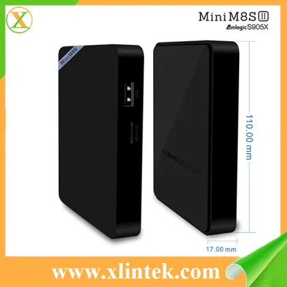 New arrival S905X 4K quad core android 6.0 mini m8s II smart tv box android 6.0 OS wireless TV box x96