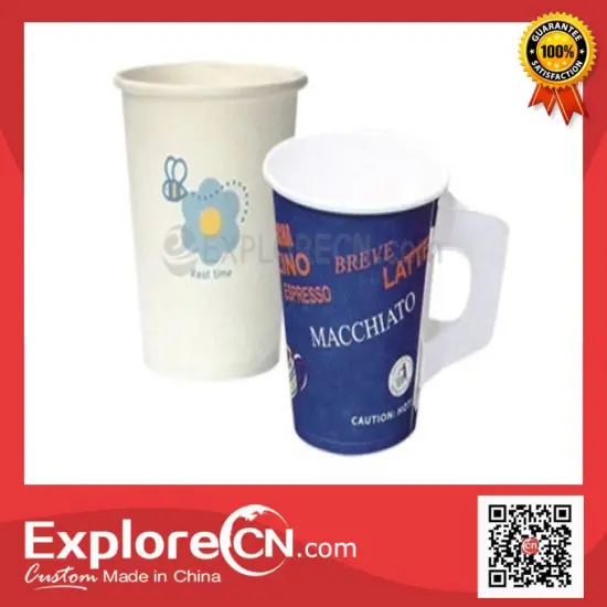 Customized fashionable popular handle paper cup
