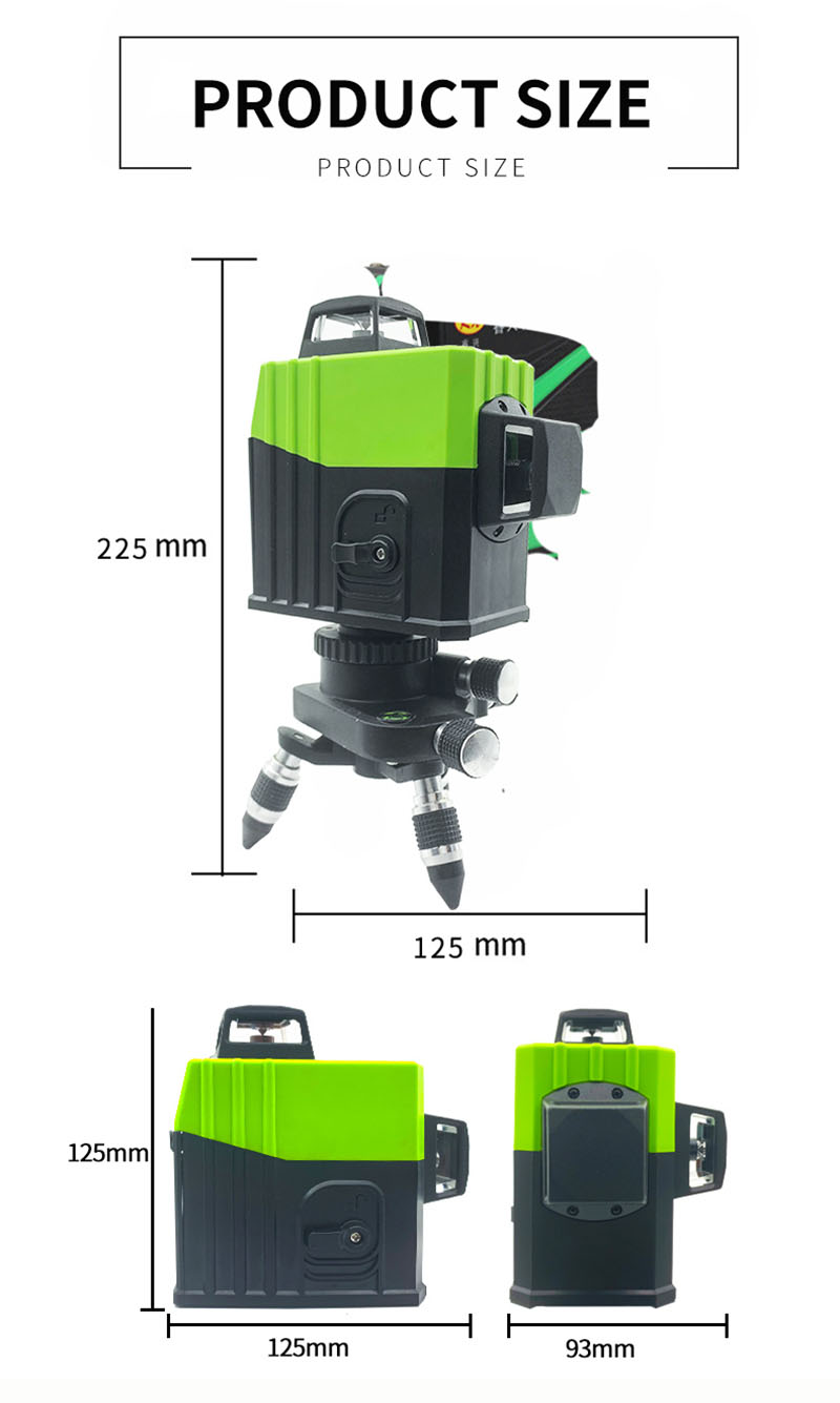 إنذار عدم استواء الاهتزاز Hotselling Laser Level مع 12 خطًا