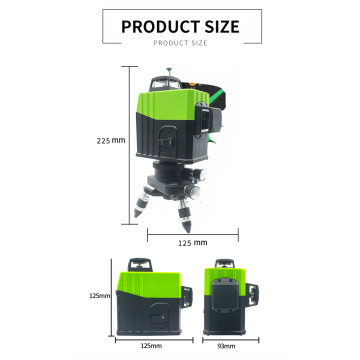 Vibration unevenness alarm Hotselling Laser Level with 12 lines