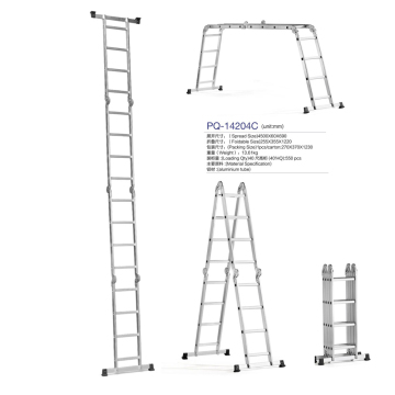 Aluminum Combination Extension Tree Level Library Ladder Industry with Different Sizes