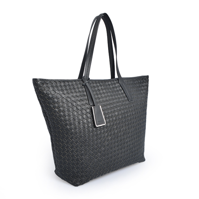 Women Handbag Pu Leather Weave Ladies Tote Shoulder Bags