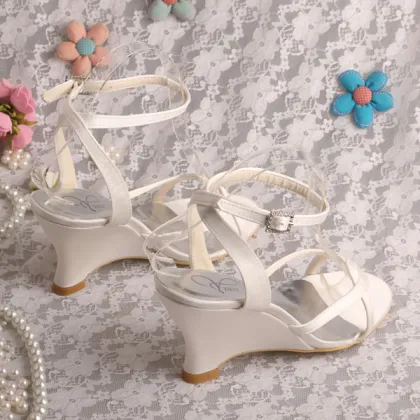 Ladies Wedge Bridal Wedding Sandals