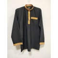 Men Tunic Caftan Shirt Breathable Polyester Fiber Embroidery