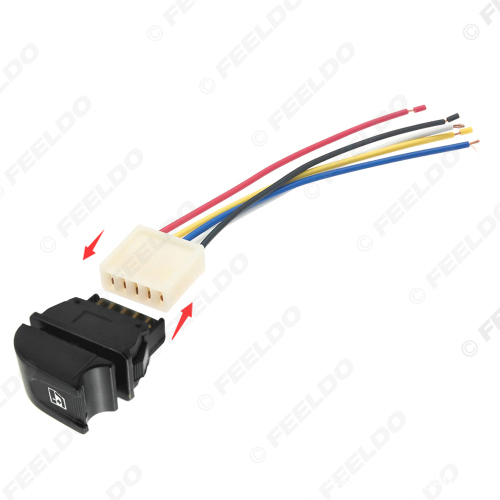 12V/24V 20A Car Power Window 5Pins Switch with Red Illumination
