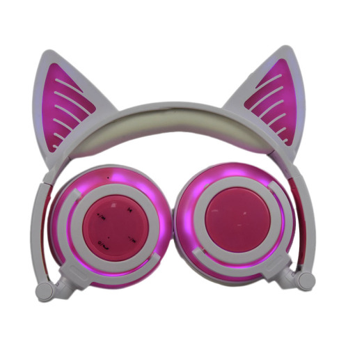 Cute Glowing Cat Ear Wireless Headphones