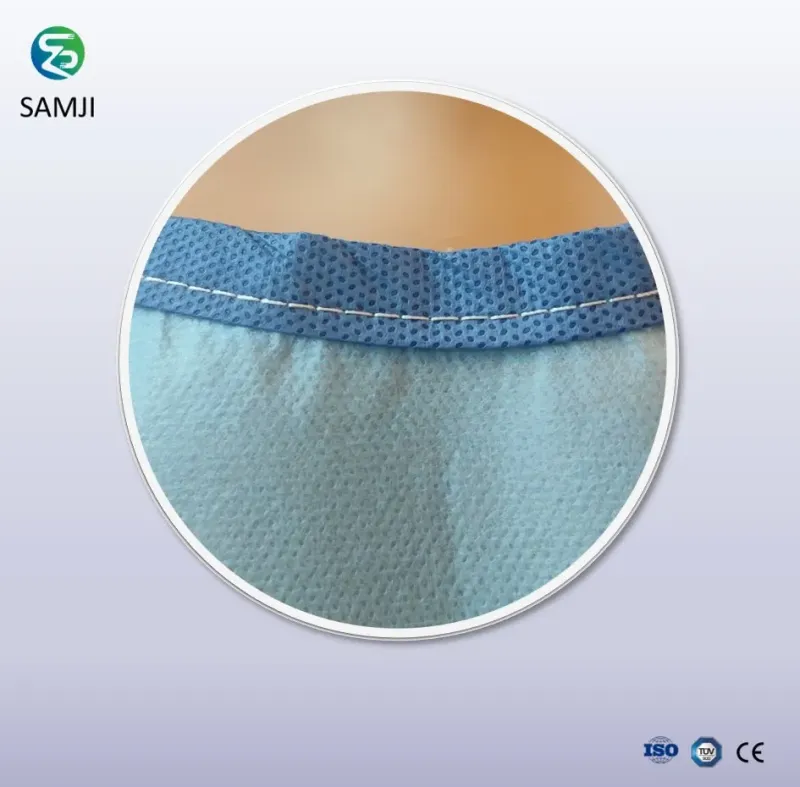 Sterile Blue Surgical Gown for Surgeons with ISO Certification