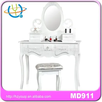 French chic vanity dressing table with mirror and stool from alibaba