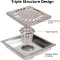 SUS304 Square Staomless Stee Tile Insert Shower Drain