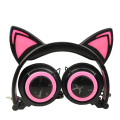 Led Glowing Wired Cat Ear Headphones for Children