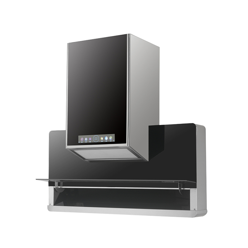 900MM Two Motors Titanium Black Hand Sensor Gesture Control Kitchen Exhaust Range Hood Chimney
