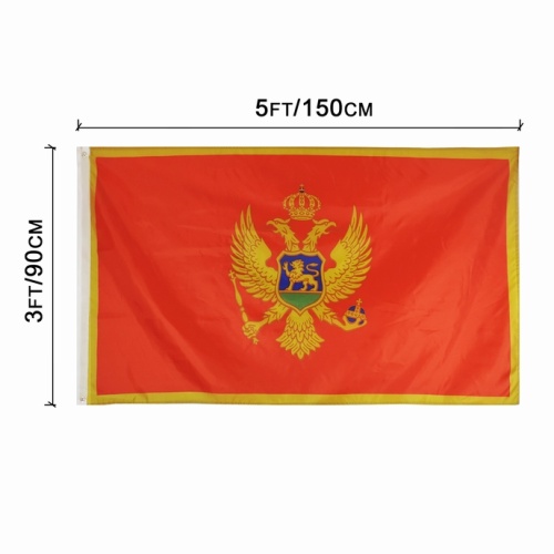 Benutzerdefinierte Logo Polyester Montenegro Flaggen