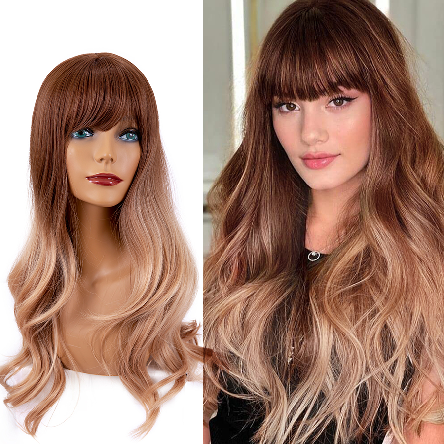 Long Wavy Ombre Wig 8