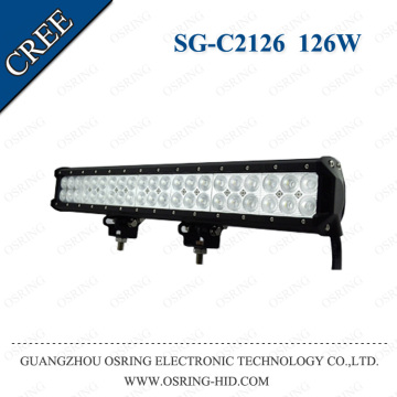 OSRING high quality auto parts manufacturer IP67 STRAIGHT straight double row 126w 20 inch led light bar