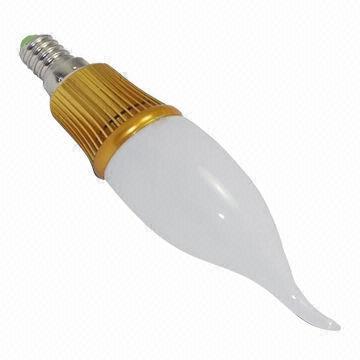 Aluminum 1W LED candle bulb with E14 E27 light base