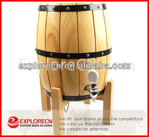 Wood tabletop beer dispenser