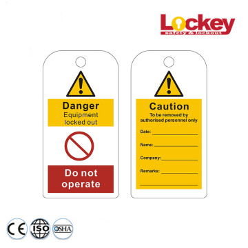 Kunststoff Sicherheit PVC Warnung Lockout Tagout Tag