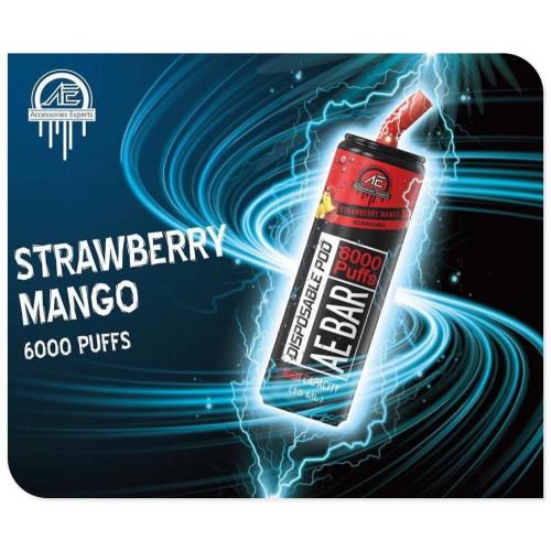 AE BAR 일회용 vape 6000 퍼프 600mAh