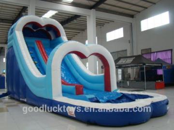 fashionable giant inflatable water slide with pool for water park