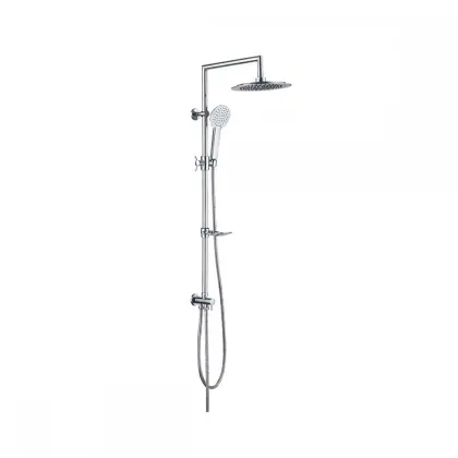 Supercharged chrome finish hand held rain shower set