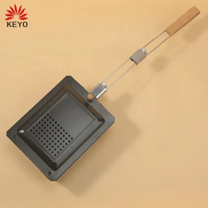 Camp Chef Popcorn Maker Sliding Lid Removable Handle Camping BBQ Popcorn Pans Non-Stick Corn Popcorn Popper Grill Accessories