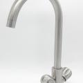 Long neck 3 way brass kitchen sink faucet