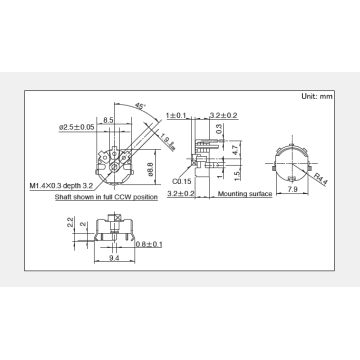 Rk08h series Rotary potentiometer