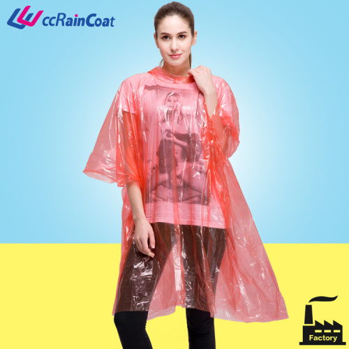 One time use plastic disposable pe rain poncho material