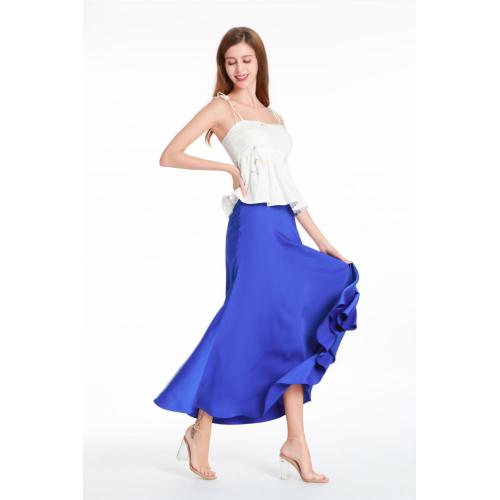 Satin Mermaid Midi Skirt