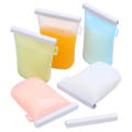 Slide Seal סיליקון מזון שקיות Ziplock Sleek Stasher